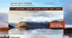 Desktop Screenshot of greatglenlodges.co.uk